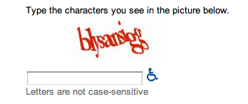 screenshot van de Google captcha